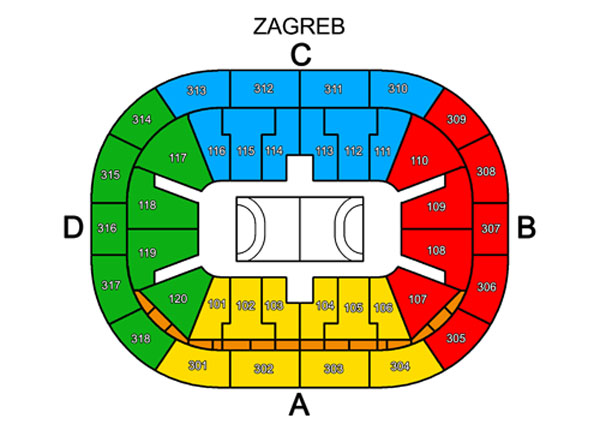 Arena Zagreb kapacitet, sektori i raspored sjedenja