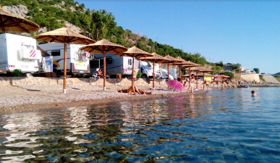 Plaža kampa Rača Sveti Juraj Jurjevo