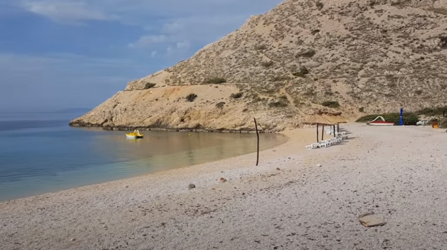 Plaža Oprna Krk Stara Baška slike