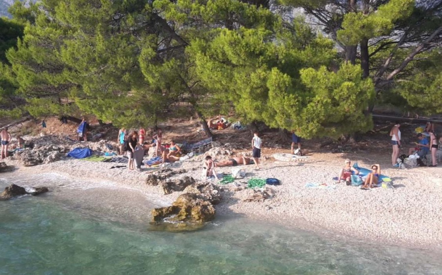 Baško Polje plaža i Kamp Baška Voda -